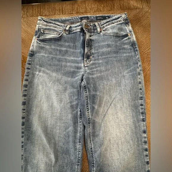 J. Jill Blue Denim High Rise Straight Leg Cropped Sz10 Waist 34” Inseam 24” - Picture 4 of 6